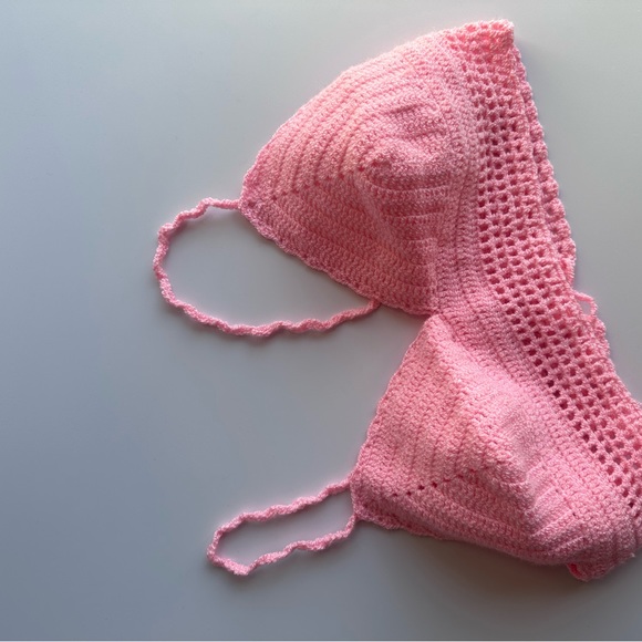 Handmade 💕Knit crochet set , Bralette and skirt - Picture 3 of 12